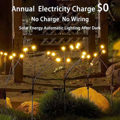 2 Pc Solar LED Garden Stake Firework Lights