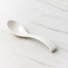 Plastic soup spoon for noodles and broths