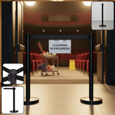 Heavy Duty Retractable Belt Crowd Control Pole with Sturdy Base