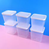 6-Piece Airtight Plastic Food Storage Container Set, Clear