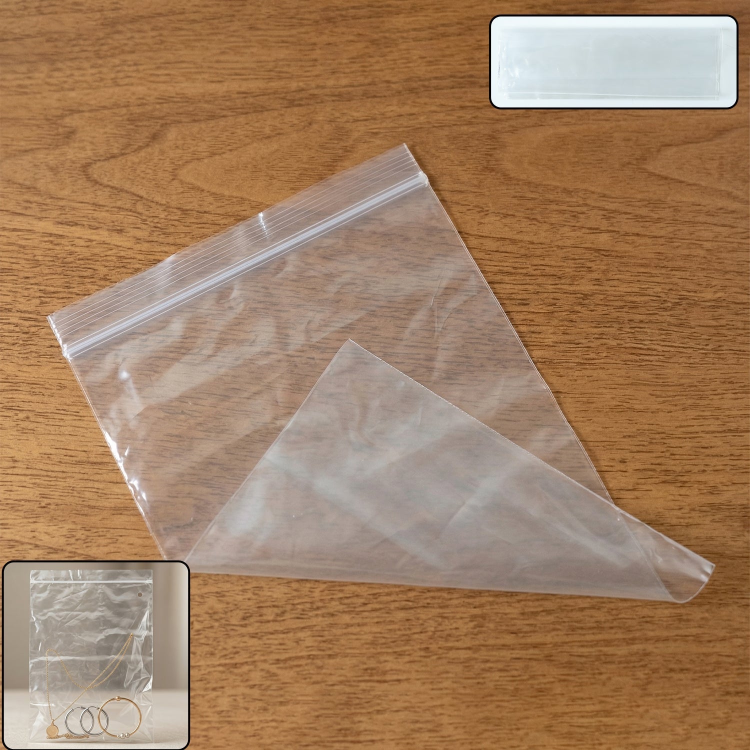 Transparent plastic zip lock bag 33x23 cm for storage