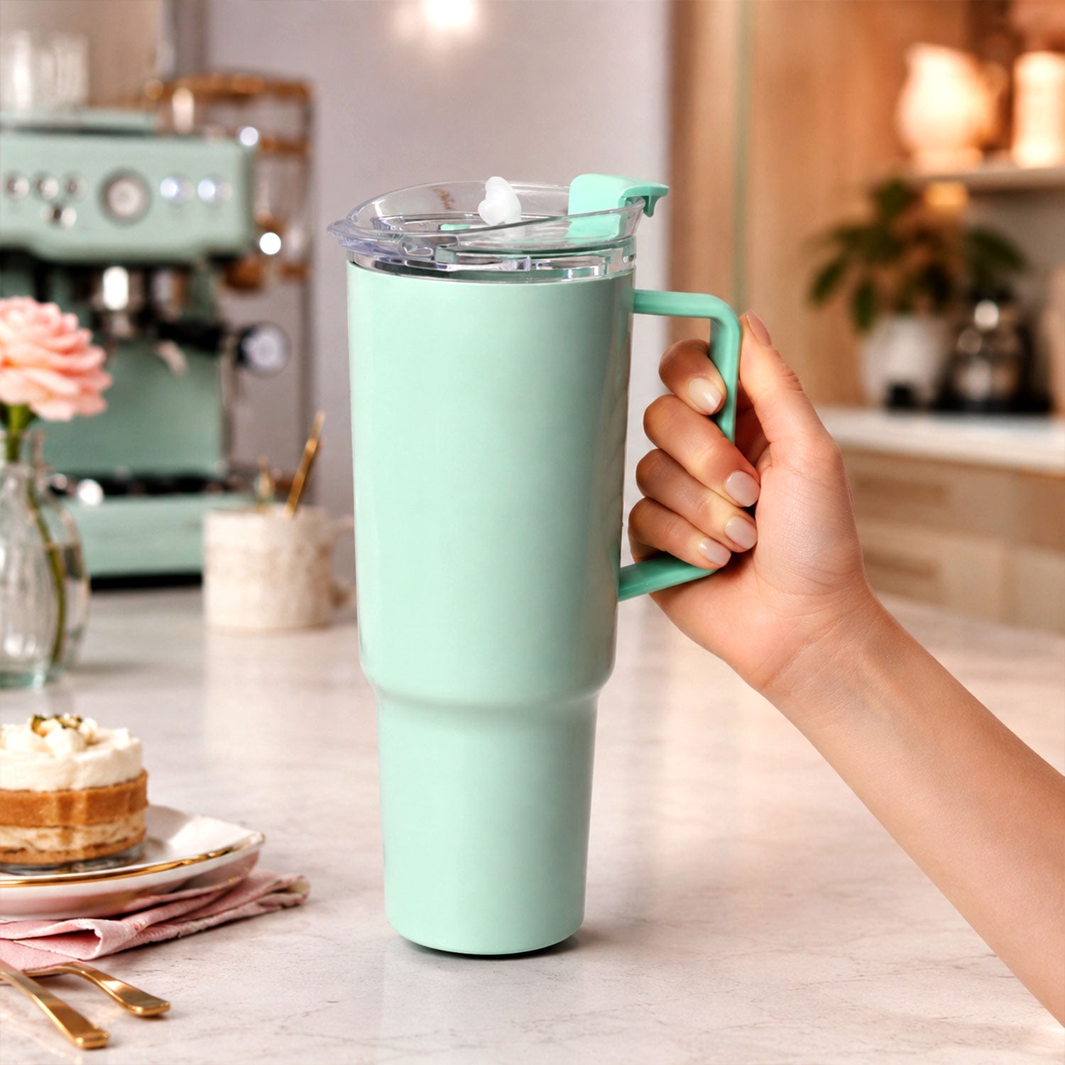 Toony 1800ml Travel Tumbler with handle & straw