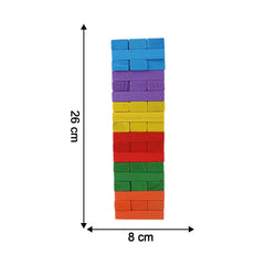 Wooden tumble stacking game dimensions
