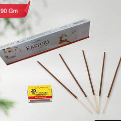 Incense sticks close up with matchsticks