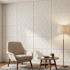 3d foam wall sticker white design