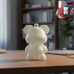 cute bear shape mini figure keychain for bags