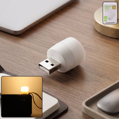 Yellow USB LED LAMP Night Light, Plug Small Led Nightlight (1 Pc)