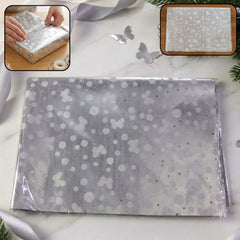Decorative Silver Gift Wrapping Paper Sheets (1 pkt /  Approx 20 Pcs / Mix Color)
