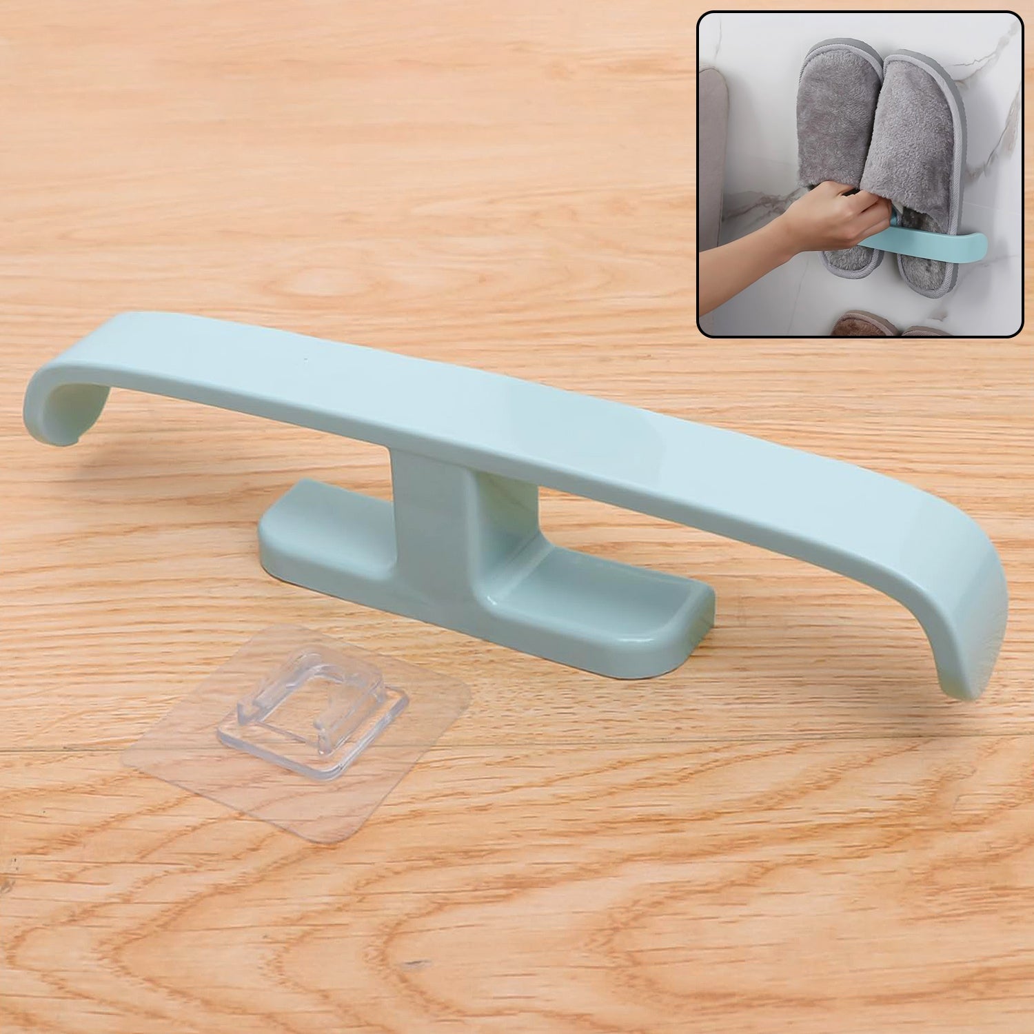 Bathroom towel slipper rack mounted on bathroom wall