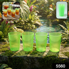 Stacked reusable plastic drinking tumblers showing clear design