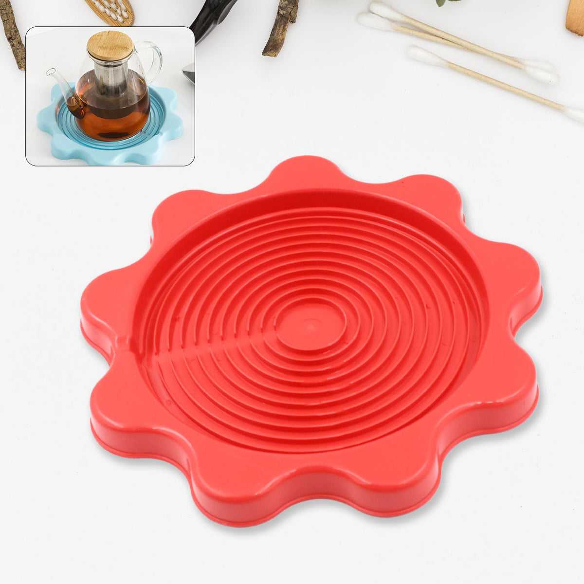 Multifunction Place mats Waterproof Anti-Slip at Insulation Table Mats Thermos Bottle Cup Mat Cup Coaster Kitchen Accessories, Home Thermos Kettle Pad, Heat Proof Pad Heat Insulation Pad (23Ã—23 CM)