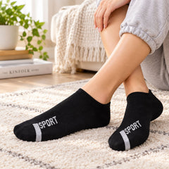 Sport print ankle socks low cut gym running