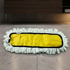 Dust mop refill used on hardwood floor