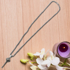 Silver Chain with Gada Pendant full necklace