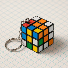 Mini magic cube puzzle showing multicolor sides
