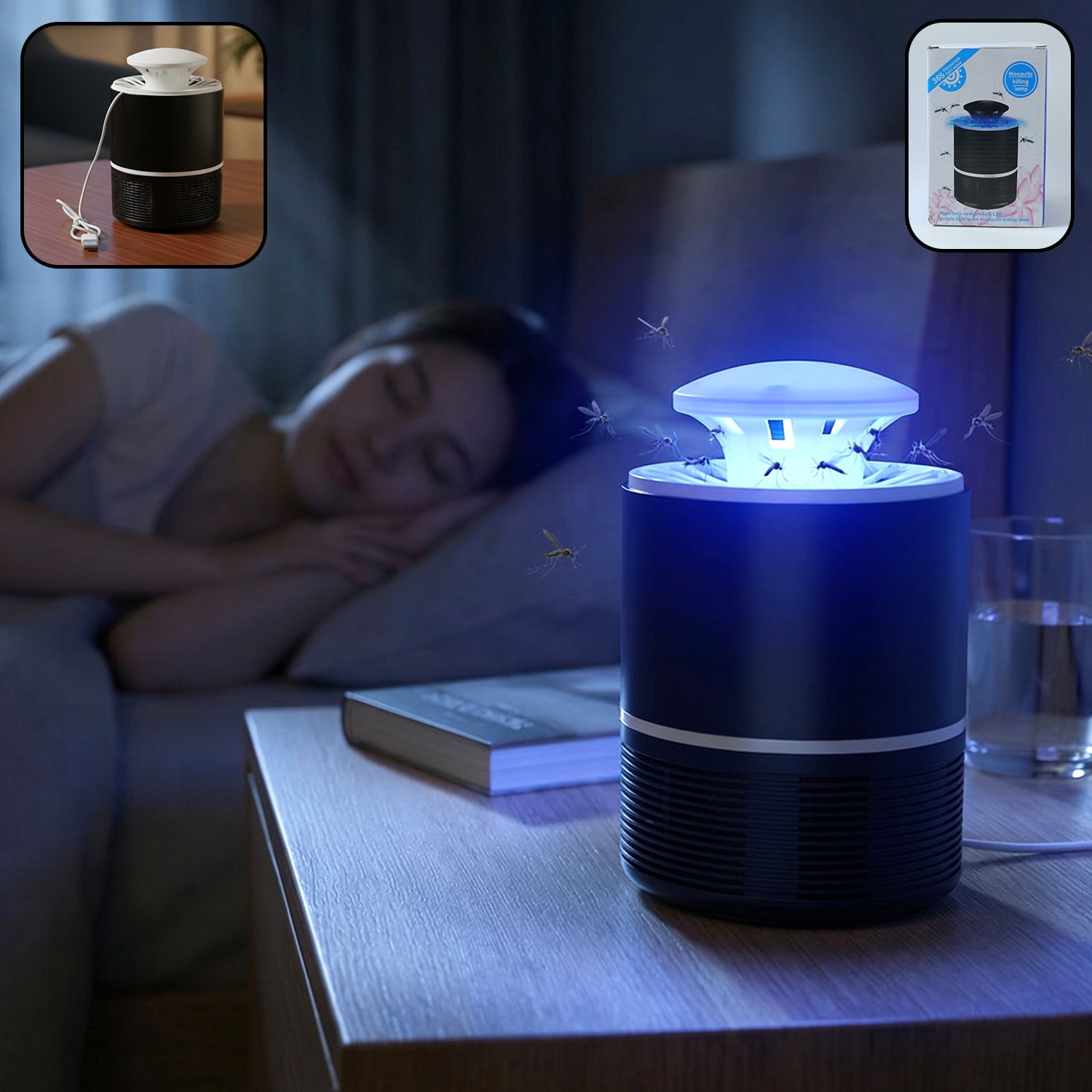 USB Powered UV Mosquito Killer Lamp front view