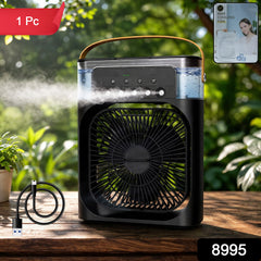 DeoDap Portable Air Cooler Fan with 7-Color Light â€“ Personal AC Fan - in-use lifestyle shot