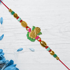 Golden Leaf Design Rakhi 
