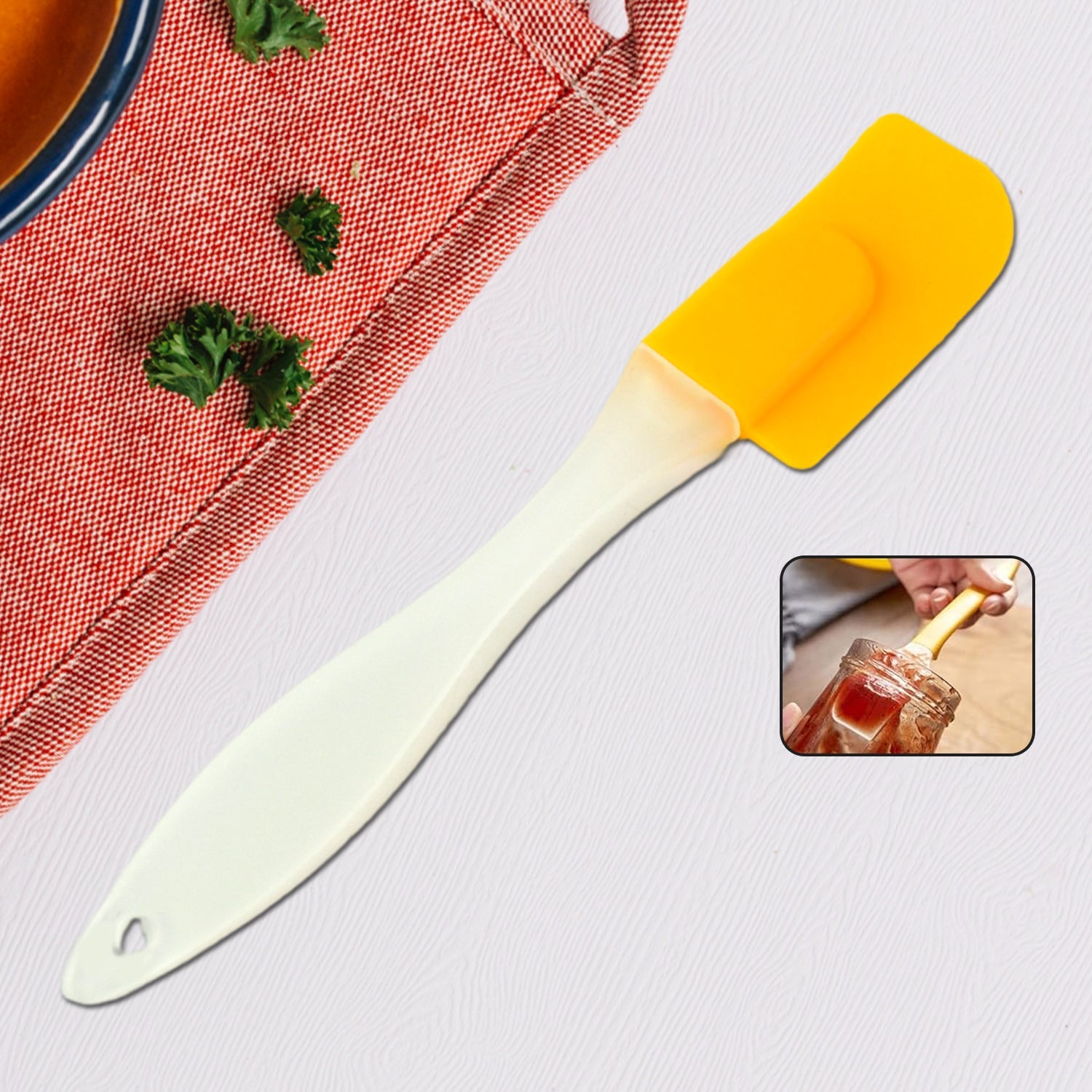 Silicone spatula cooking and baking utensil