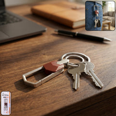 Premium metal carabiner key holder clip front view