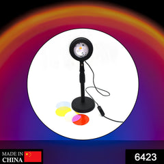 6423 4 Colors Sunset Lamp, Sunset Projection Lamp LED Night Lights DeoDap