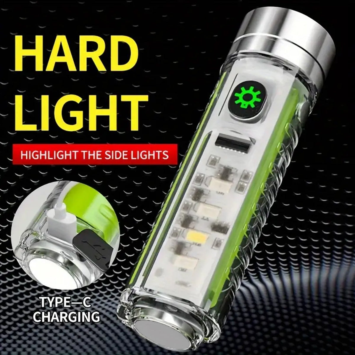 Rechargeable USB Mini Flashlight with Telescopic Zoom