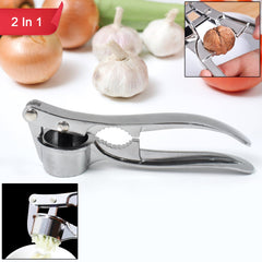 2 in1 Garlic Masher Premium Garlic Press & Walnut Cracker Opener (1 Pc)