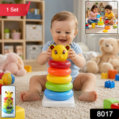 Plastic Baby Kids Teddy Stacking Ring Jumbo Stack Up Educational Toy 5pc