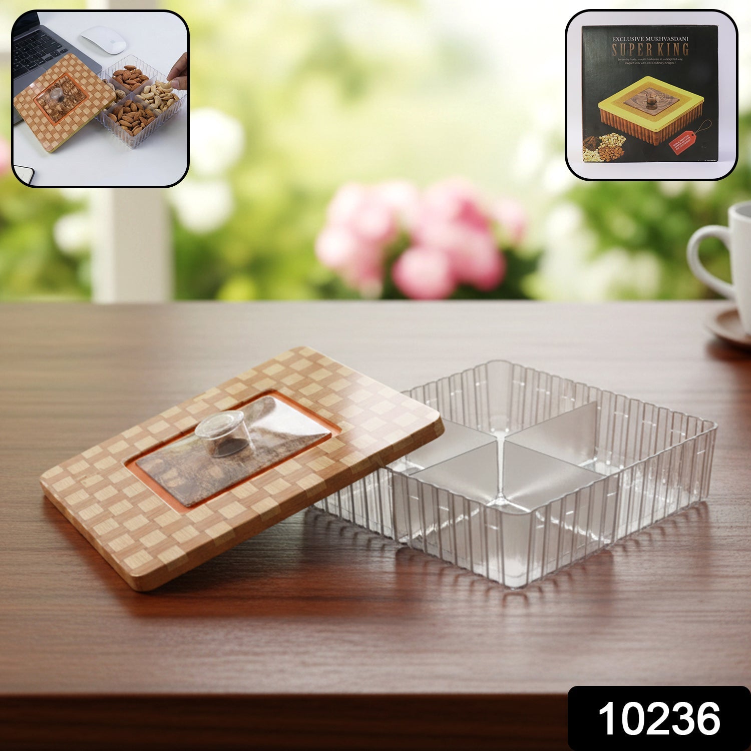 Multipurpose plastic sweet box with airtight lid and stylish woven design