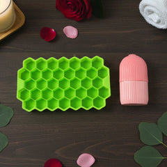 Face Icer Roller with Honeycomb Ice Tray set