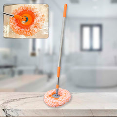 360Â° Rotatable Ceiling Dust Cleaning Mop Extendable Long Lightweight Handle Mop Heads Pad, Spin Scrubber for Ceiling Floor Bathroom Kitchen Tile