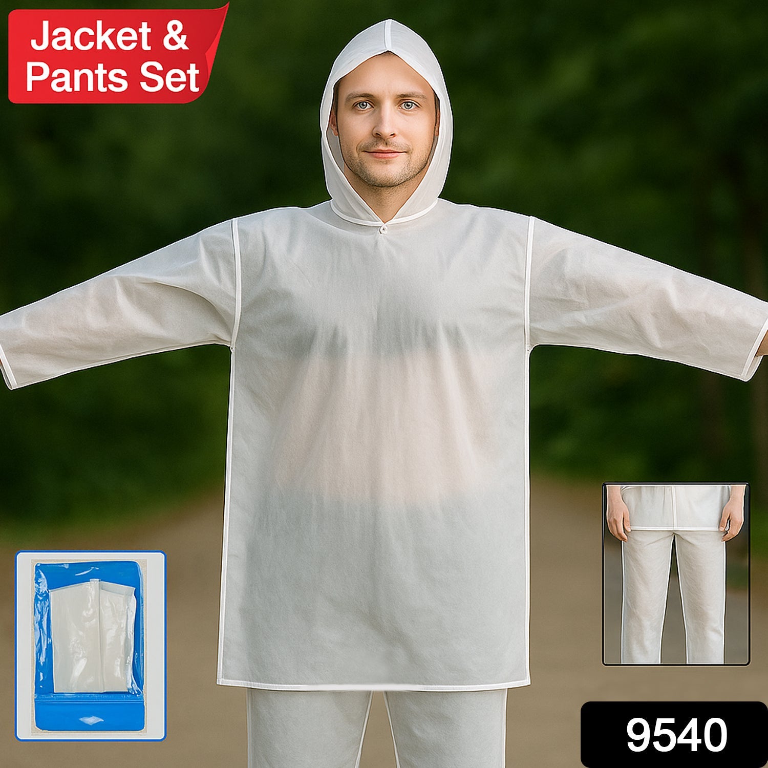 Full-Body Rain Suit â€“ Jacket & Pants Set Fashion Portable Adult Rain Coat (1pc)