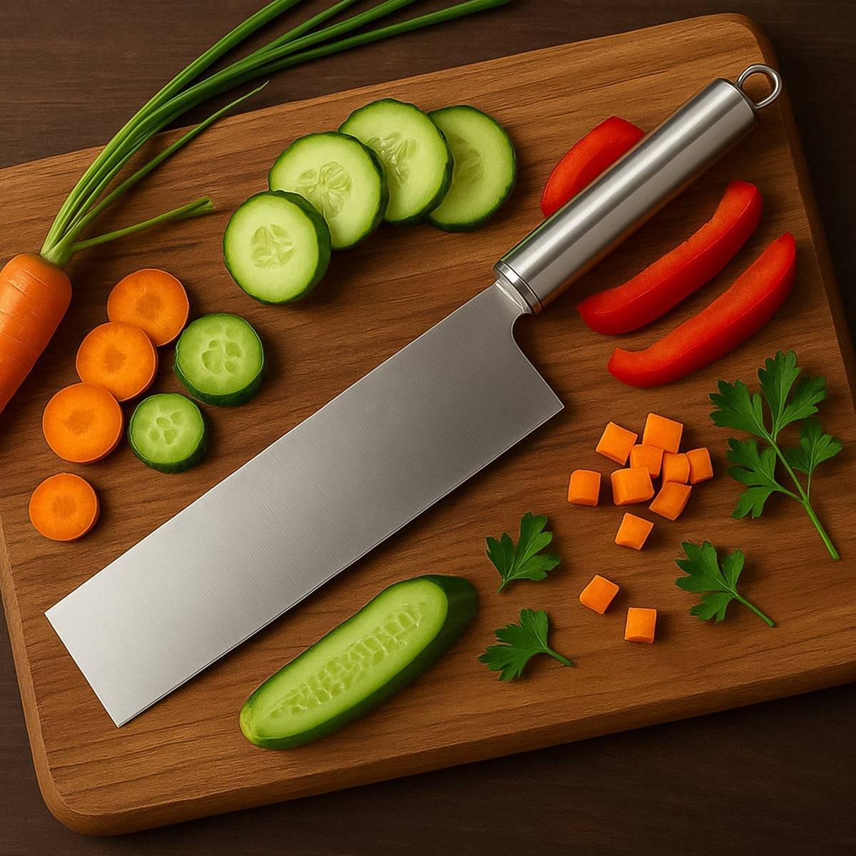DeoDap Stainless Steel Vegetable Cleaver Knife - main product shot