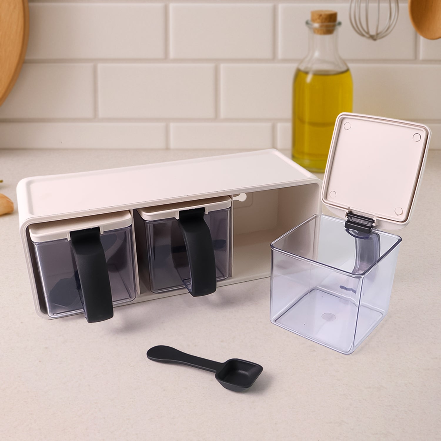 Grinss modular spice storage box set showing airtight lids