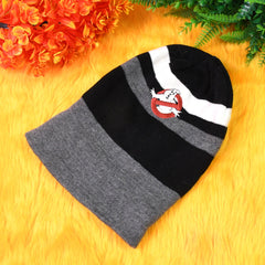 Cap for Winter Woolen Knitted Black Inside Fur Caps (1 Pc / Mix Design & Color)