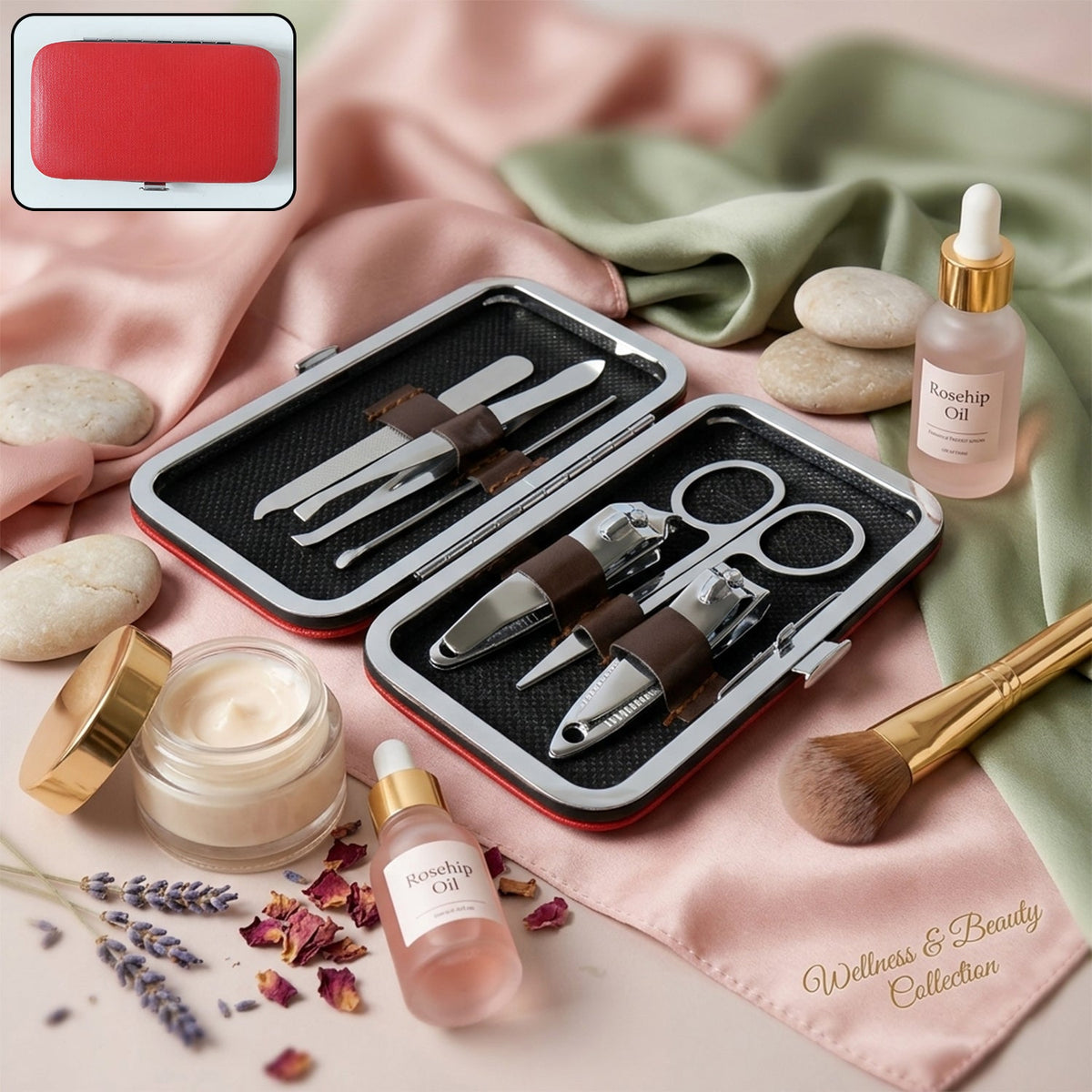 6 in 1 Professional Manicure Pedicure Nail Grooming Kit (1 Set)