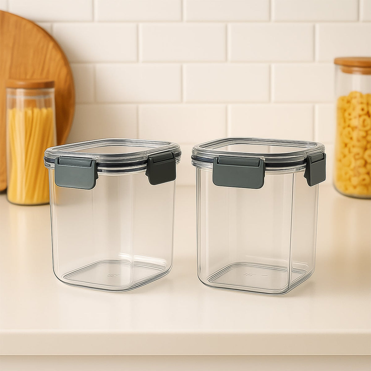 Apex Press N' Lock Airtight Food Storage Container Set (2x 900ml)
