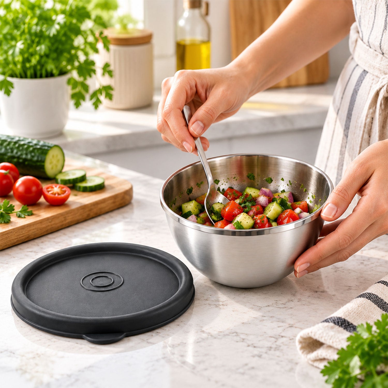 Airtight storage bowl kitchen