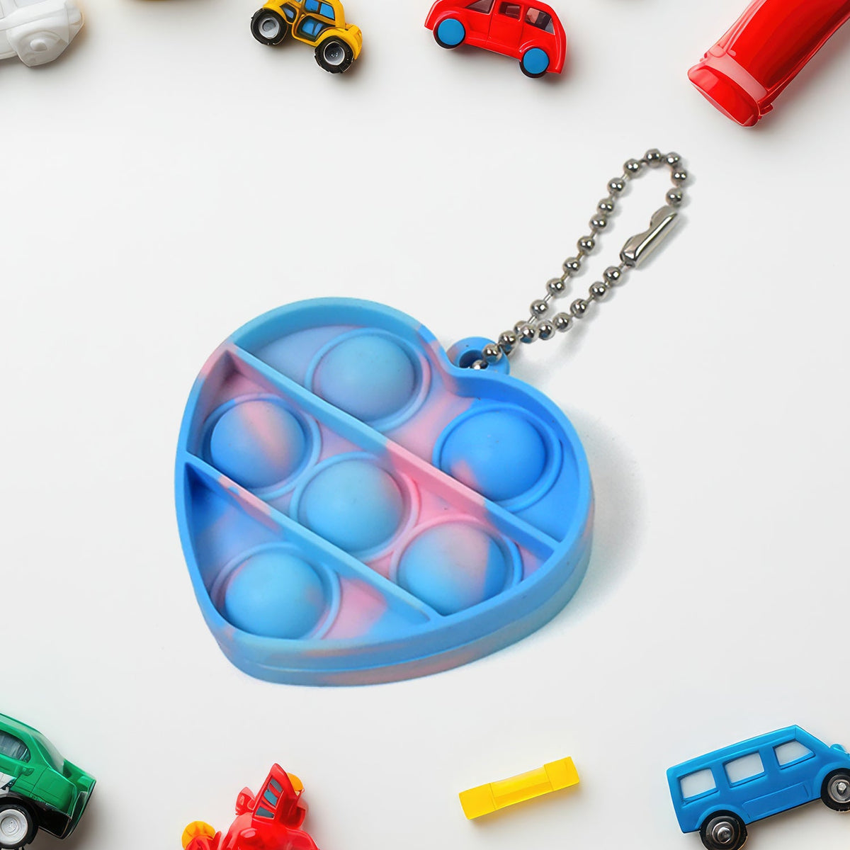 Pop Fidget Toys for Kids Mini Pop Keychain (1 Pc / Mix Color & Design)