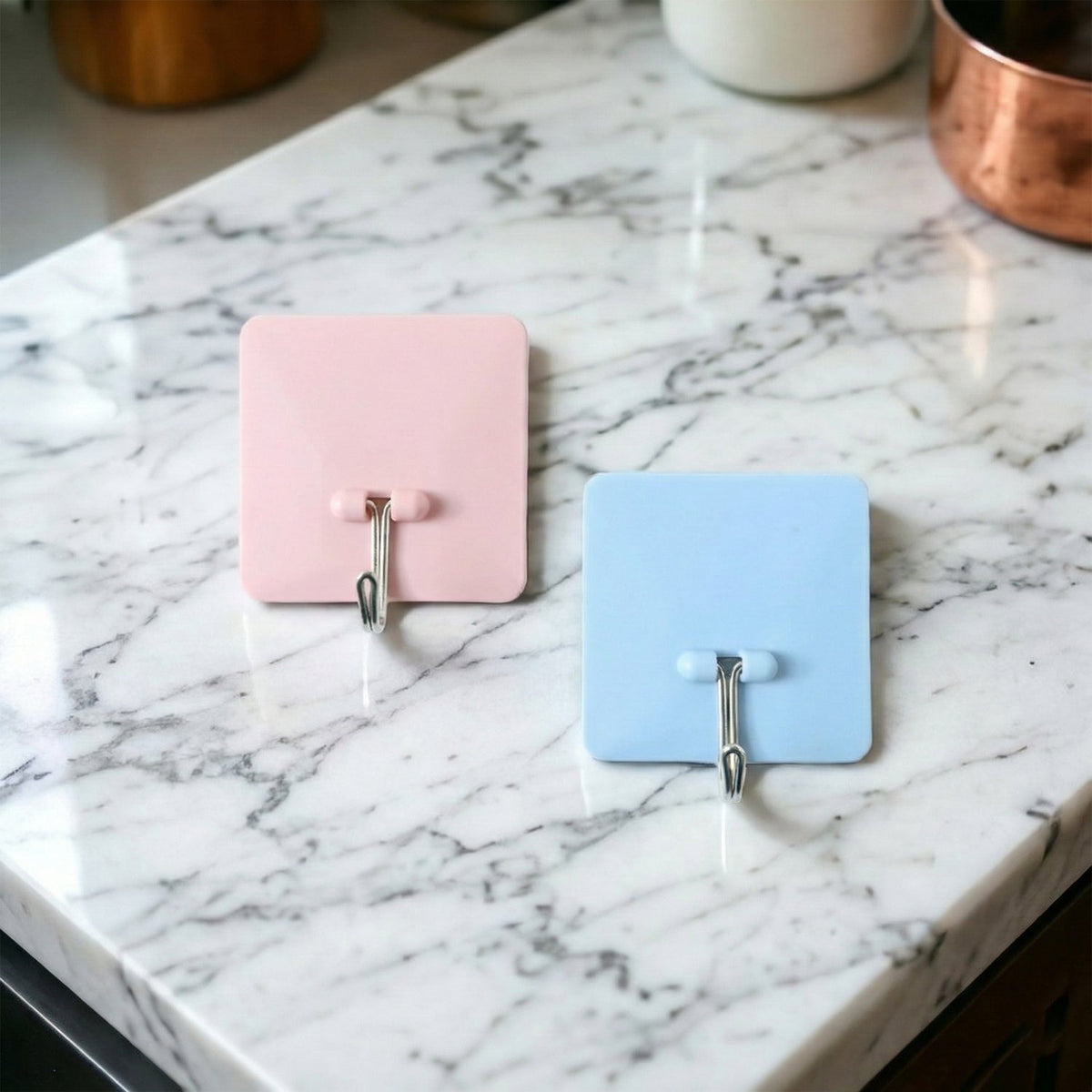 Self-Adhesive Wall-Mounted Utility Hooks (2 Pc)