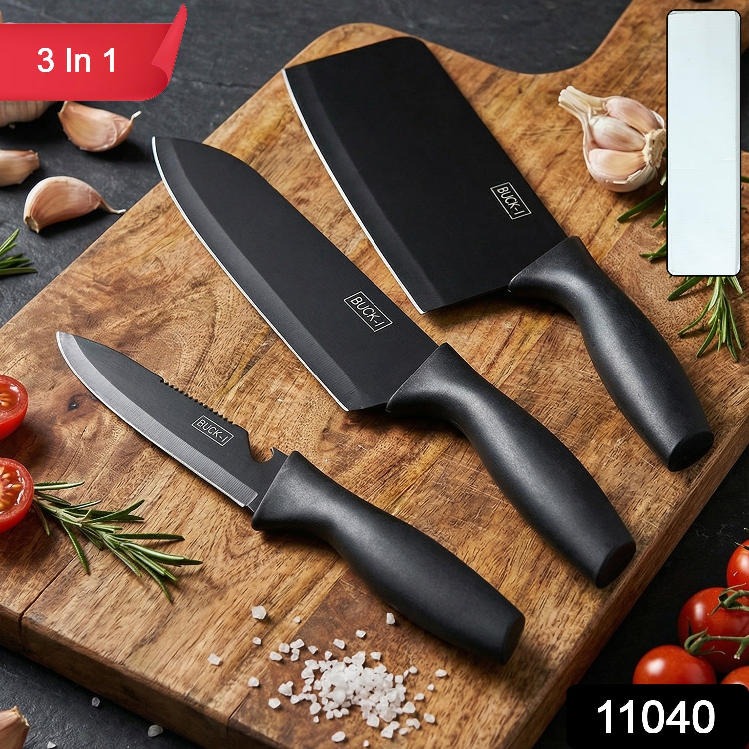 3 in 1 Professional Kitchen Knife Set (1 Set)
