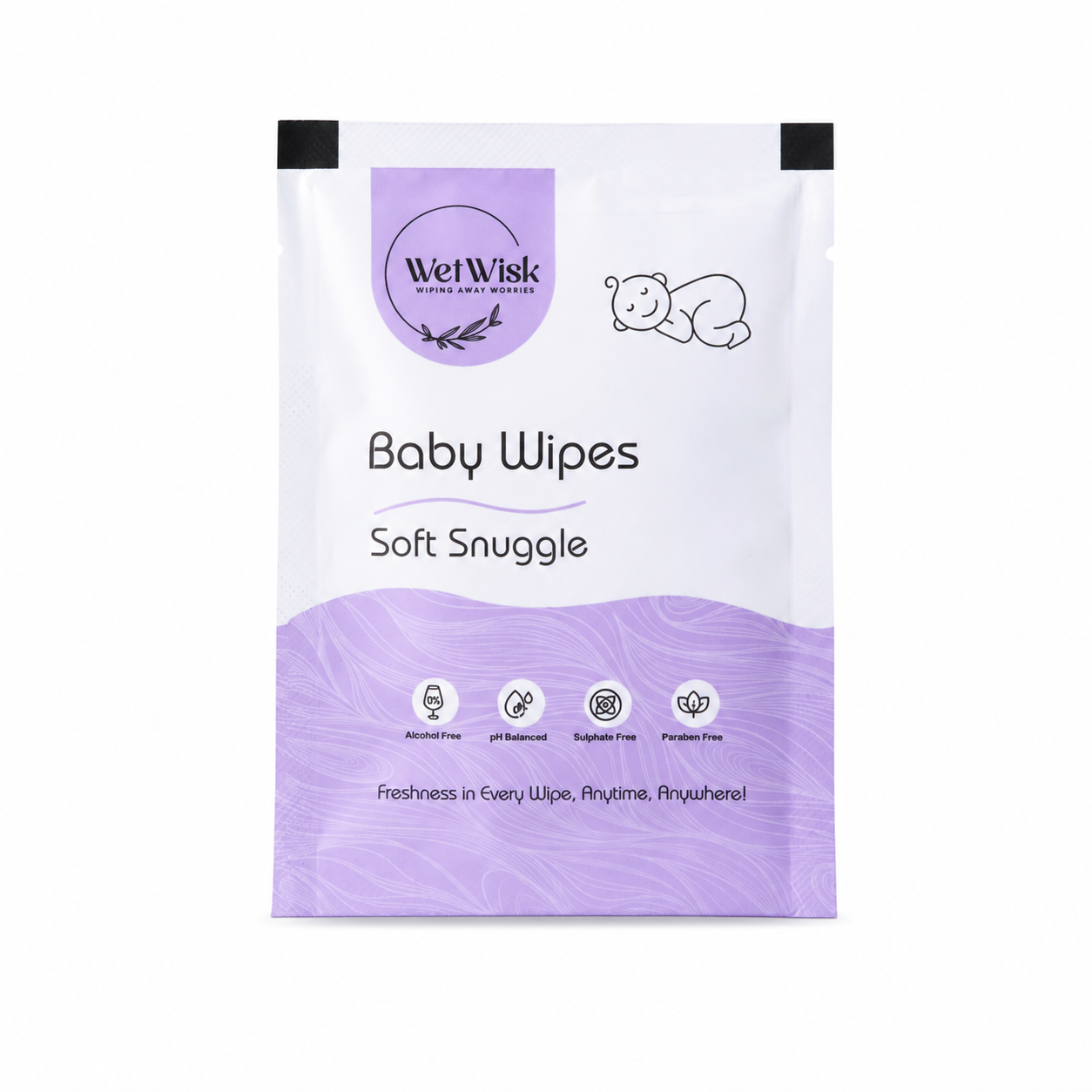 Soft snuggles baby wipes white resealable pack