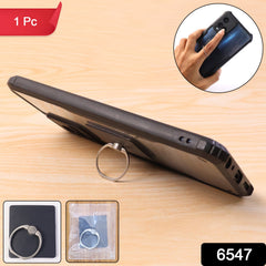 Mobile Phone Finger Ring Stand Holder on phone with 360 degree rotation
