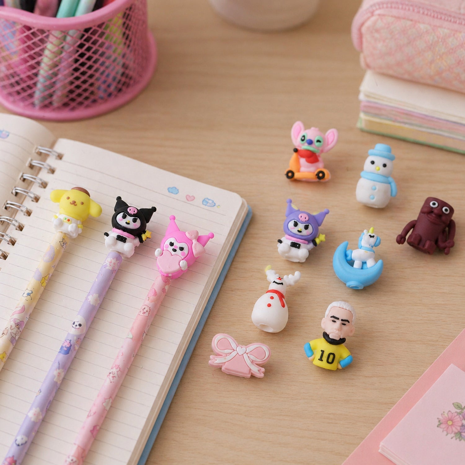 Cute Cartoon Pencil Topper Cap (1 Pc Mix Design)