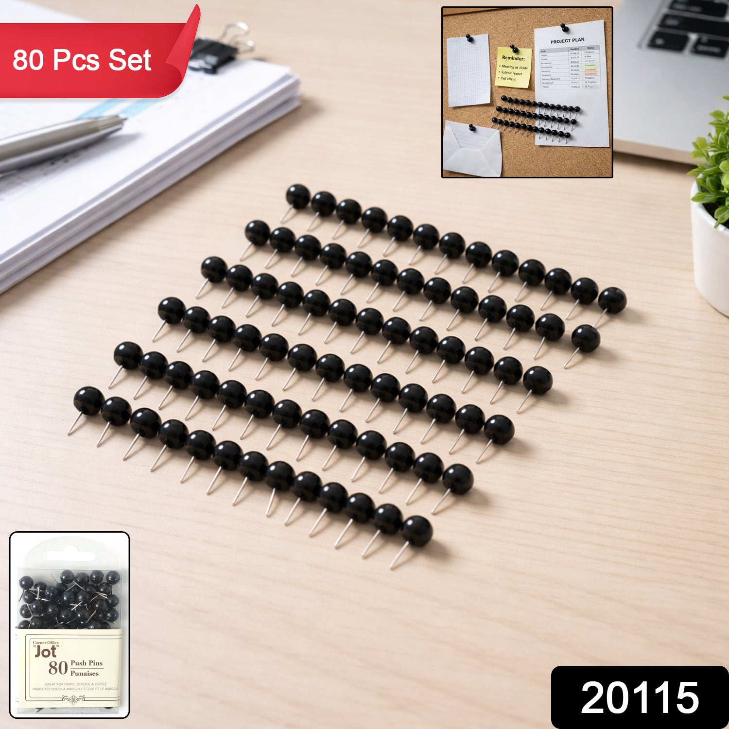 Round Head Push Pins (80 Pc Set) – gambitproduct.com
