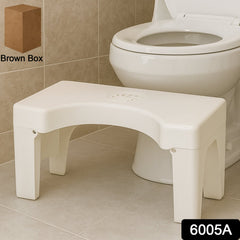 Side view of foldable plastic toilet squat stool