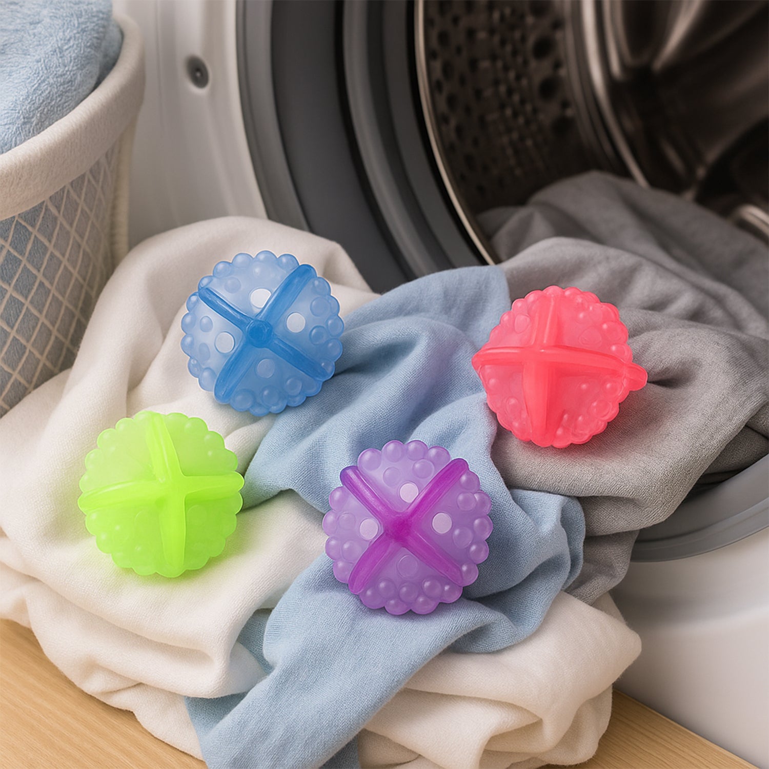 Laundry washing balls, 4pcs, detergent-free