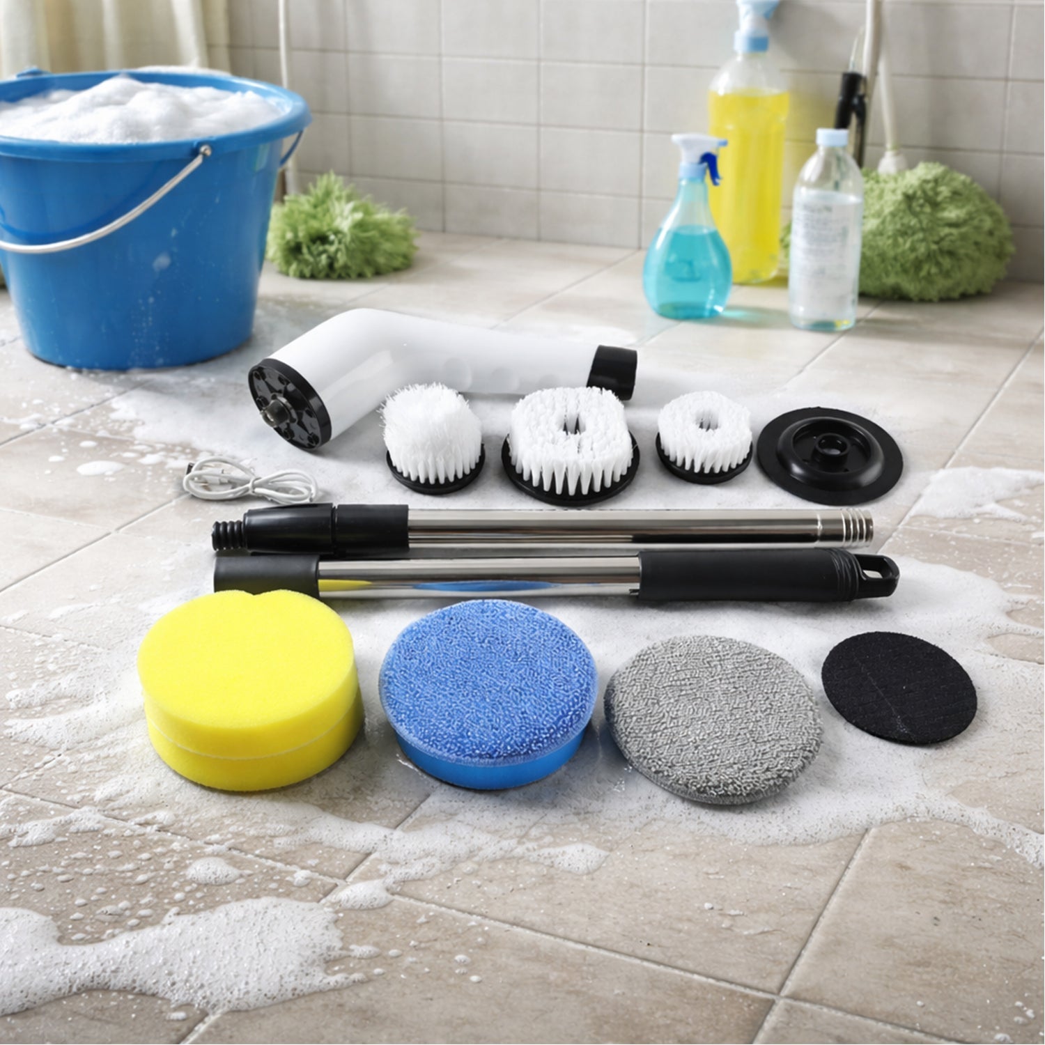 DeoDap 9-in-1 Electric Spin Scrubber comparison shot