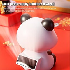 Solar Powered Moving Panda Car Dashboard Decoration â€“ 1 Pc