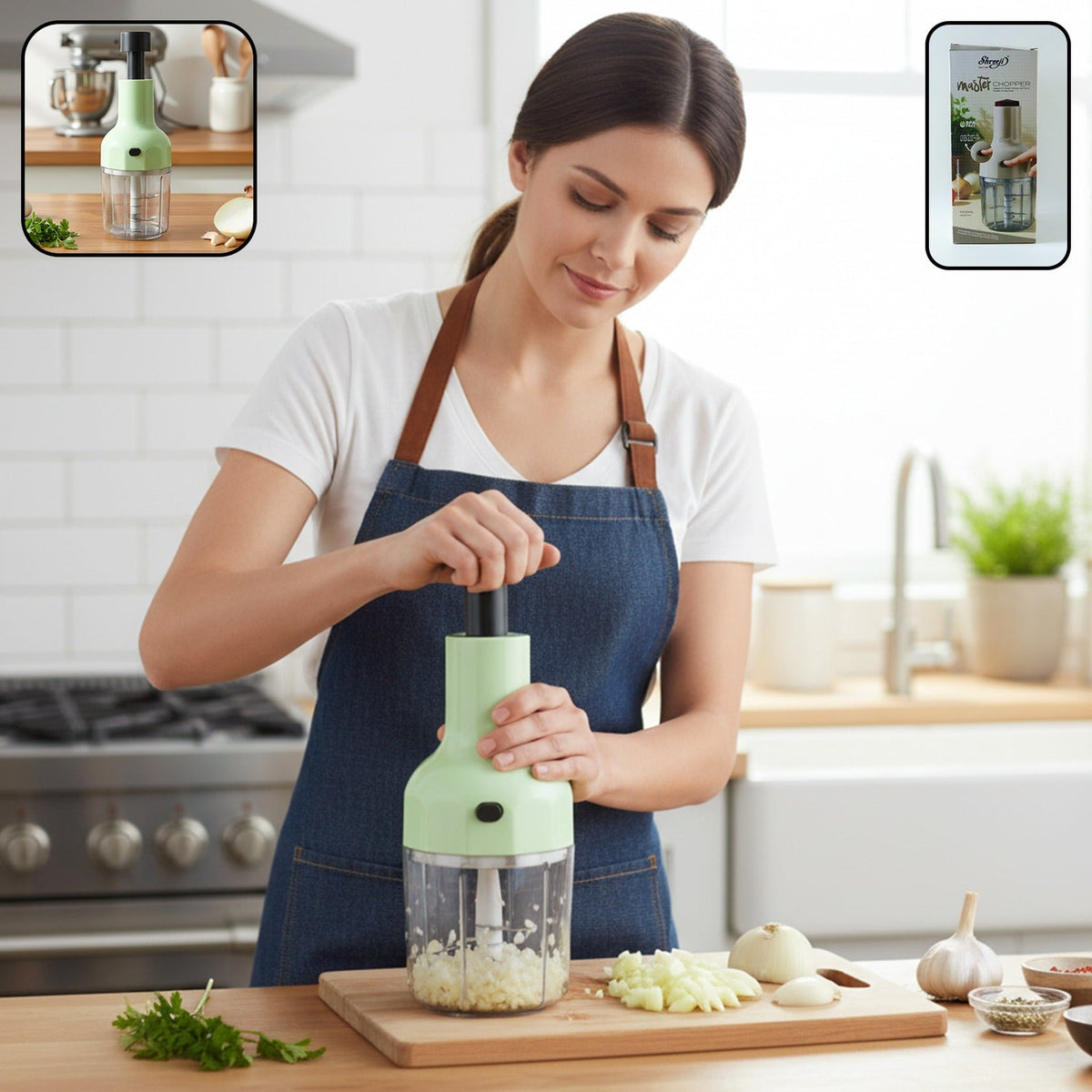 Manual push vegetable chopper 1100 ML kitchen tool